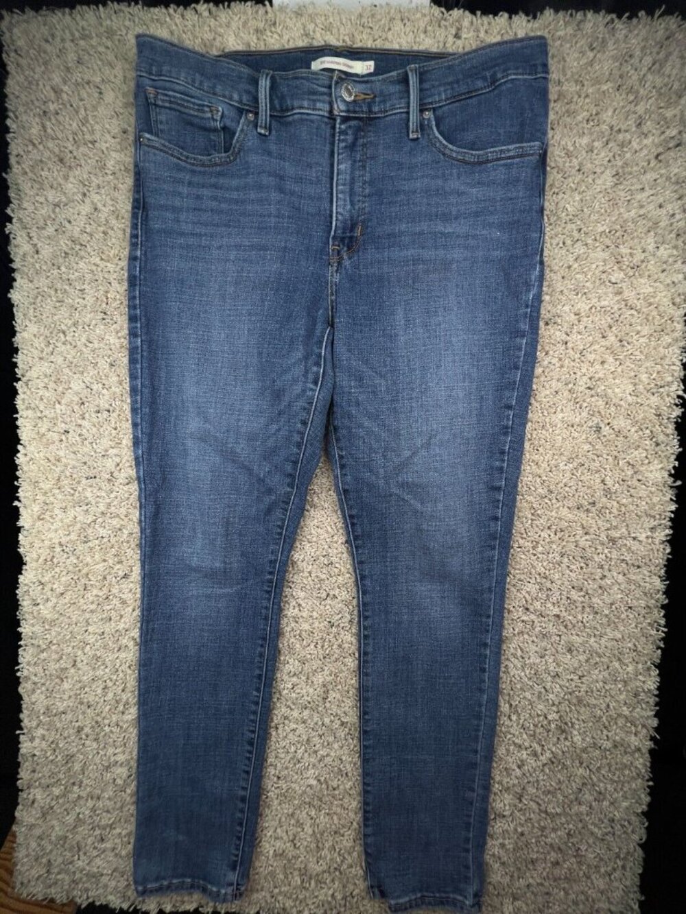 Levi's 311 Shaping Skinny Jeans Women's 32 Blue Mid Rise Medium Wash Red Tab